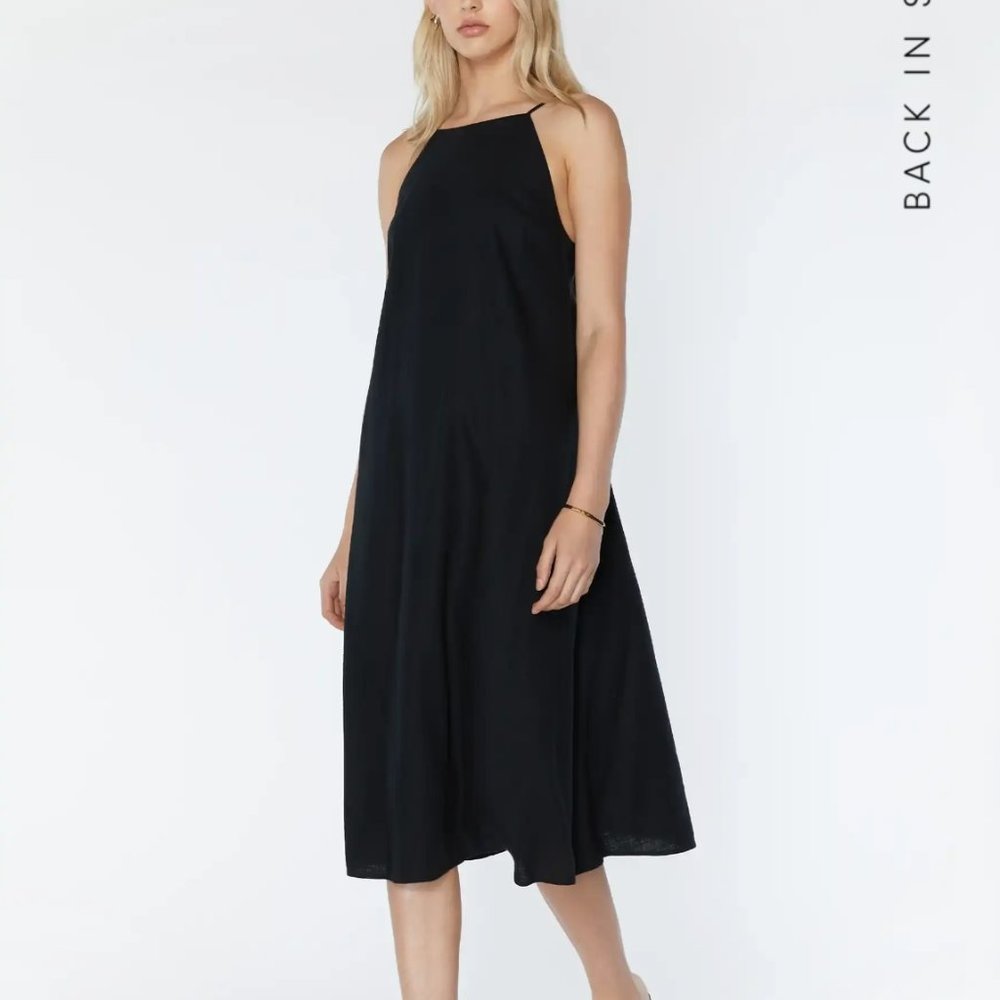 Oak + Fort Linen Blend Midi Dress - Picture 2 of 4